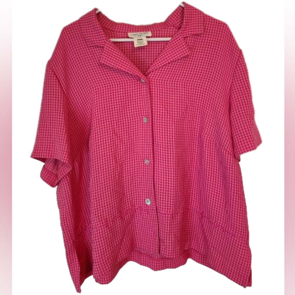 (490) Lady Dorby Woman's Short Sleeve Spring Jacket, Size: 22 Color: Pink